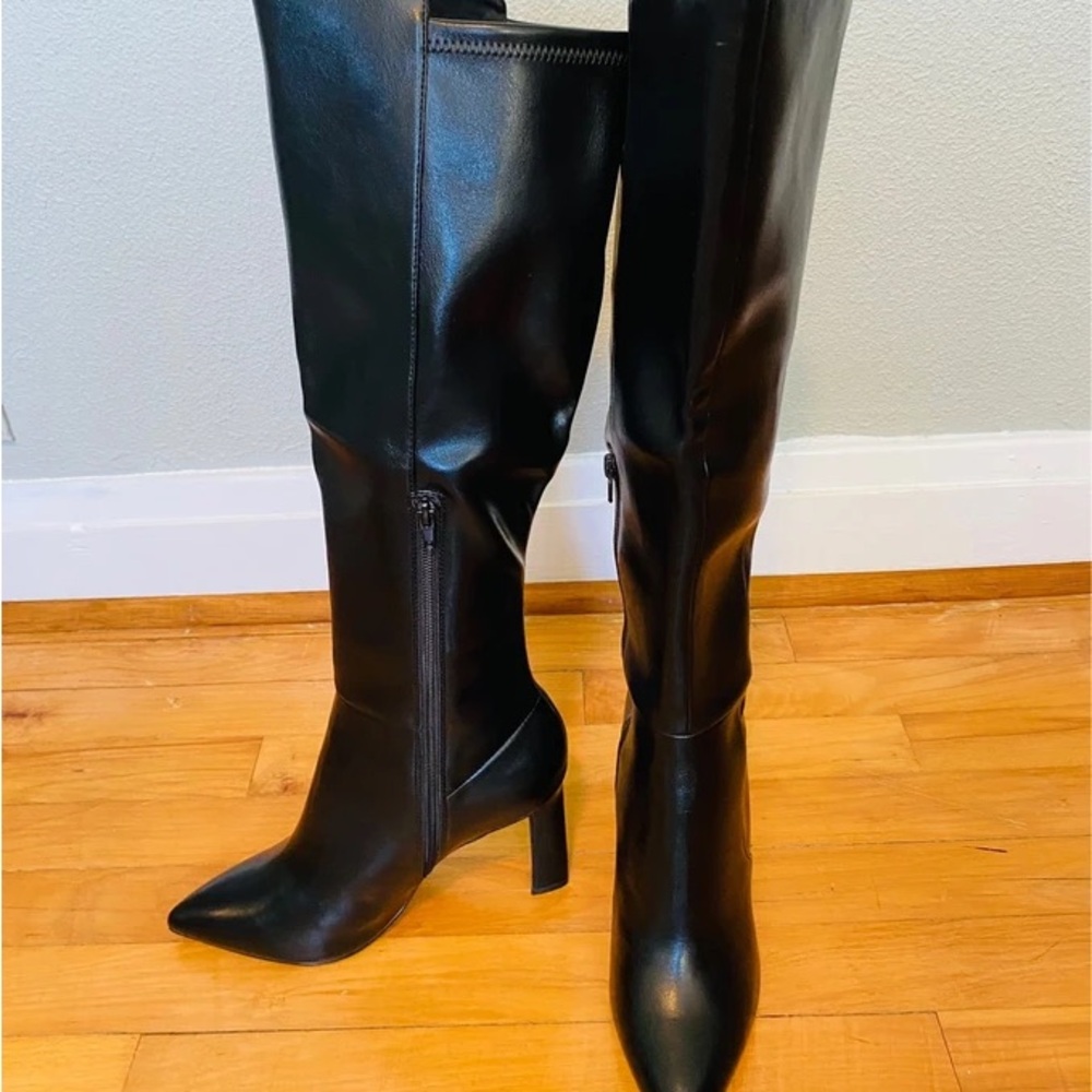 Sleek Black Heeled Boots